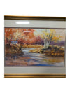 Arte Cunanan (1991) – Autumn River Landscape – Original Watercolor