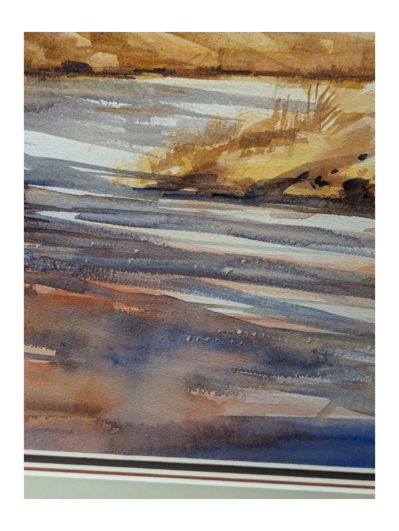 Arte Cunanan (1991) – Autumn River Landscape – Original Watercolor