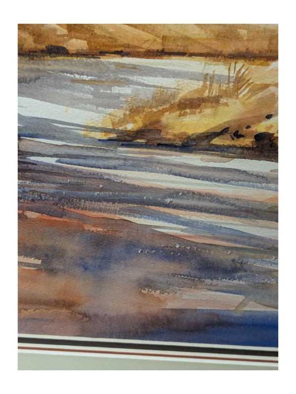 Arte Cunanan (1991) – Autumn River Landscape – Original Watercolor