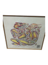 Home Glyph Palangue Rubbing Painting Print by Carlos Balam