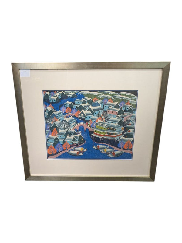 Sheng Pu “Returning to Port at Night” (2015) – Gouache on Rice Paper