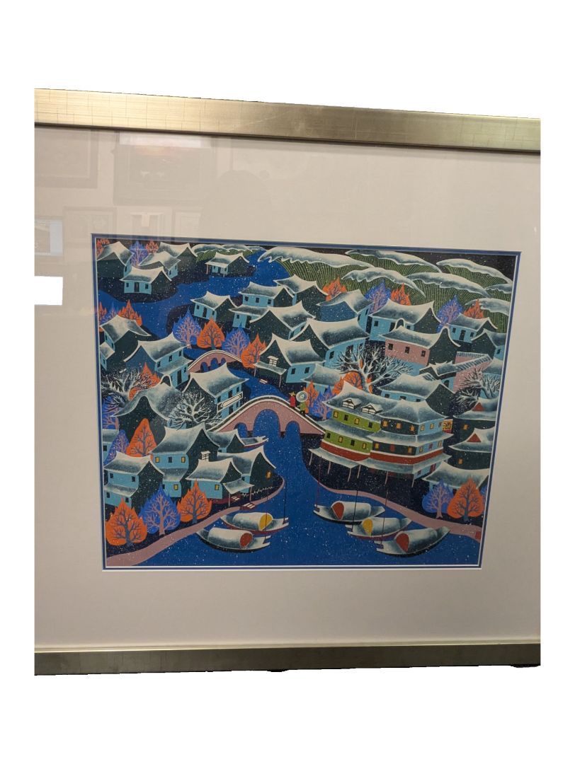 Sheng Pu “Returning to Port at Night” (2015) – Gouache on Rice Paper