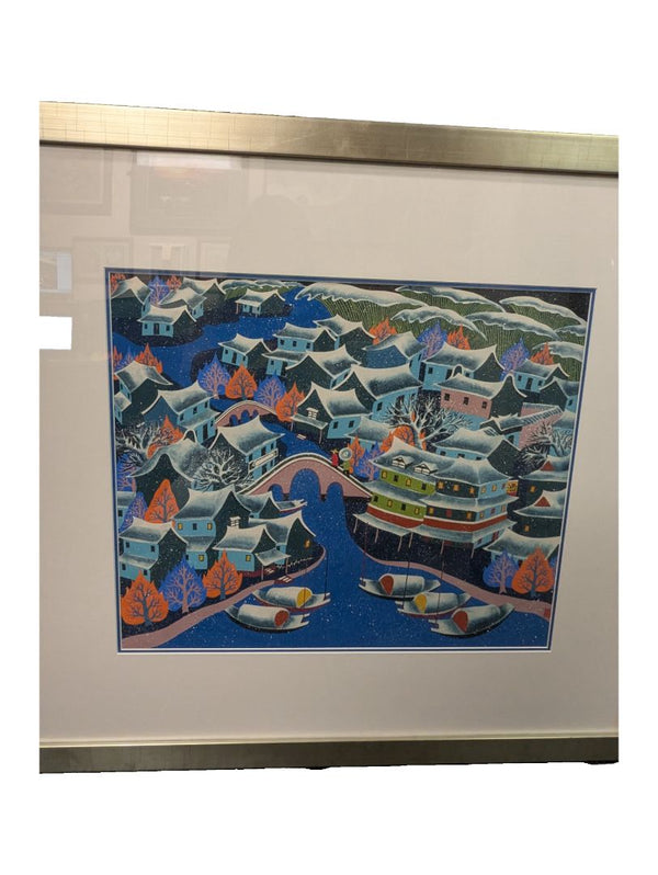 Sheng Pu “Returning to Port at Night” (2015) – Gouache on Rice Paper