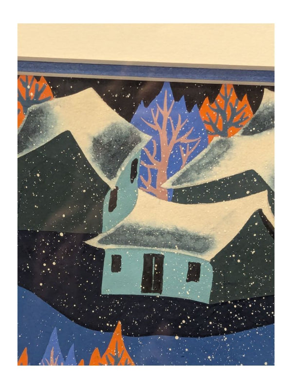 Sheng Pu “Returning to Port at Night” (2015) – Gouache on Rice Paper