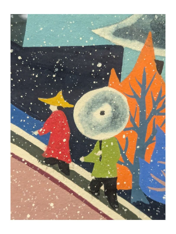 Sheng Pu “Returning to Port at Night” (2015) – Gouache on Rice Paper