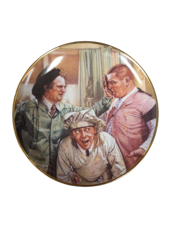 Pop Art "The Three Stooges" Franklin Mint Collectable Plate