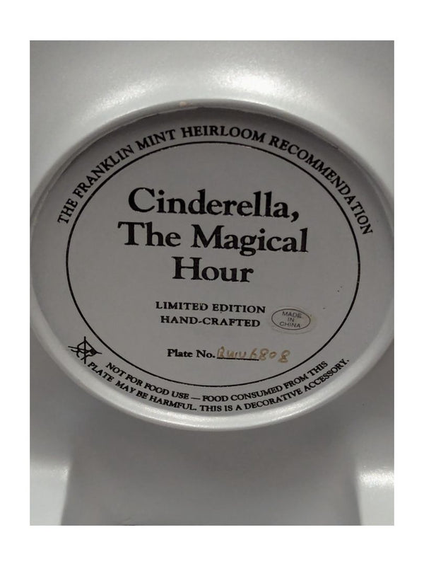 Cinderella 'The Magical Hour' Franklin Mint Decorative Plate