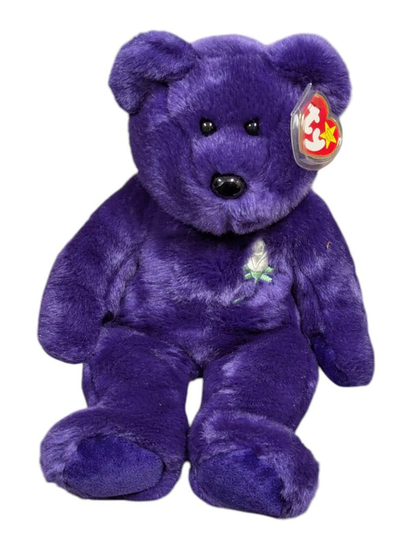 "Princess Diana" Purple TY Bear Plushie