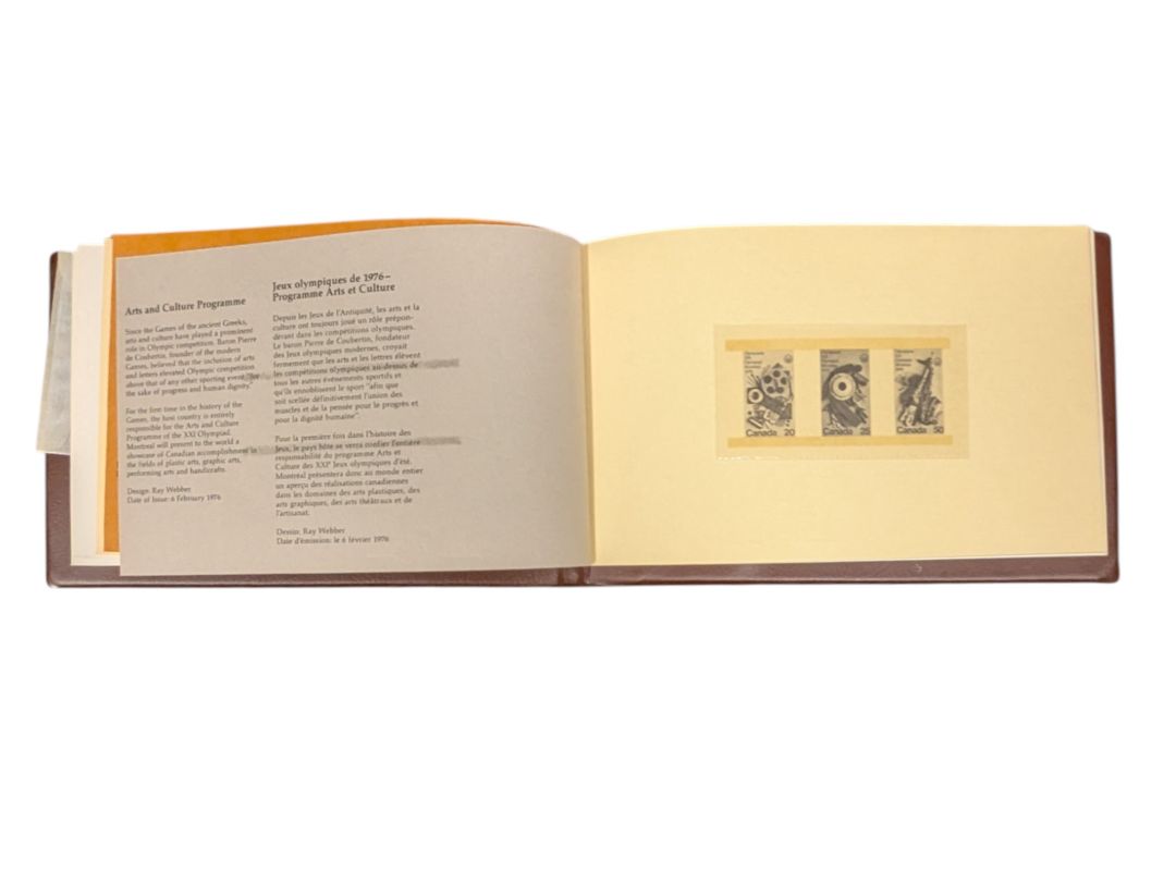 Canada Olympic Stamp Souvenir Collection Aug 1975 - Jun 1976
