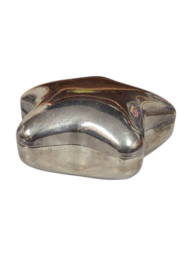 EP Steel Silver Plated Star Shape Trinket Box