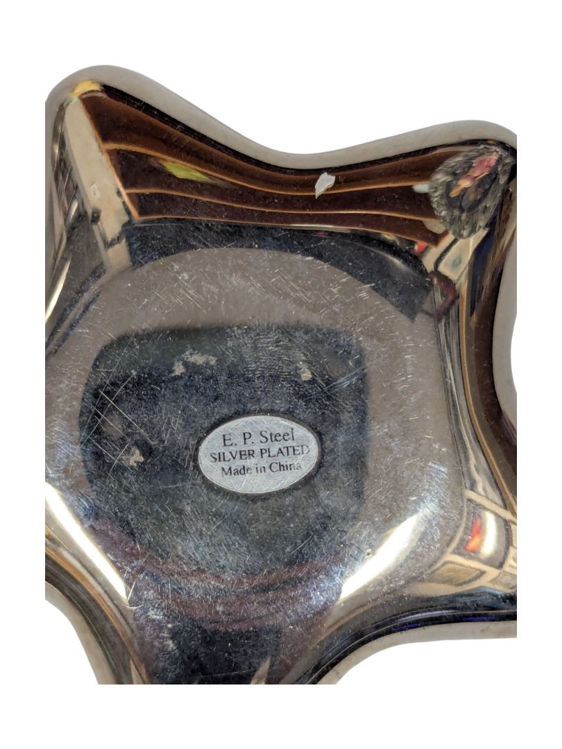 EP Steel Silver Plated Star Shape Trinket Box
