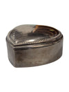 Vintage Silvertone Heart Shape Jewelry Box