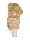 Victorian Style Porcelain Doll with Wavy Blonde Hair
