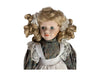Victorian Style Porcelain Doll with Curly Blonde Hair