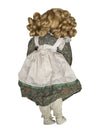 Victorian Style Porcelain Doll with Curly Blonde Hair