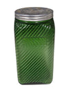 Depression Era Green Ribbed Jar