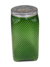 Depression Era Green Ribbed Jar