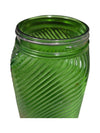 Depression Era Green Ribbed Jar