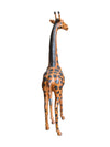 Genuine Leather Giraffe Sculpture