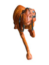 Genuine Leather Resting Camel Sculpture