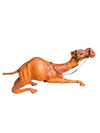Genuine Leather Resting Camel Sculpture