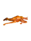Genuine Leather Resting Camel Sculpture