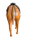 Genuine Leather Standing Camel Sculture