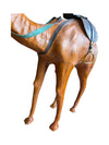 Genuine Leather Standing Camel Sculture
