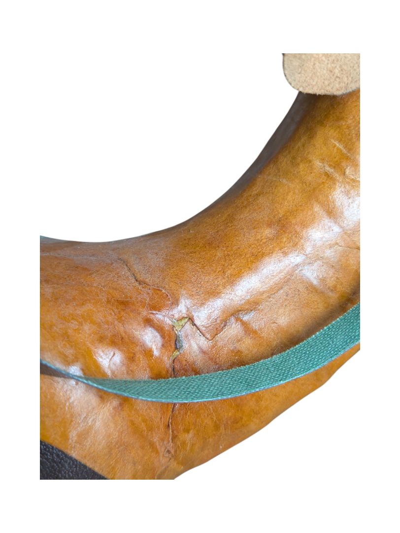 Genuine Leather Standing Camel Sculture