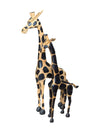 Pair of 2 Wooden Giraffe Sculptures
