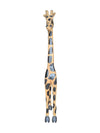 Pair of 2 Wooden Giraffe Sculptures