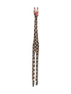 Pair of 2 Red-eyed Wooden Giraffes