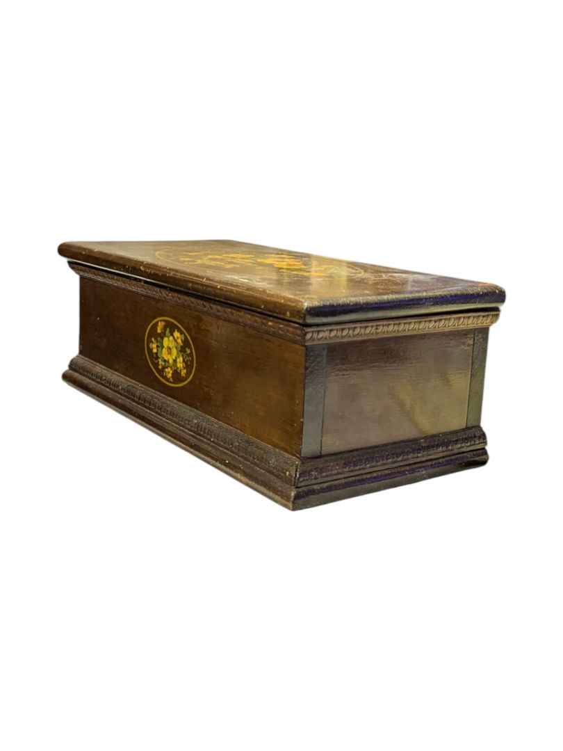 Vintage Muti-Compartment Cedar Trinket Box