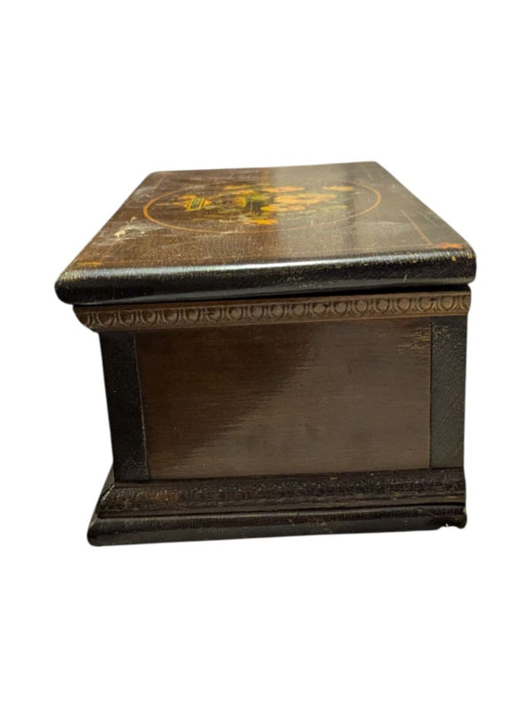 Vintage Muti-Compartment Cedar Trinket Box