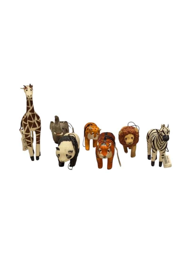 Paper Mache Animal Ornament (Bundle of 8)