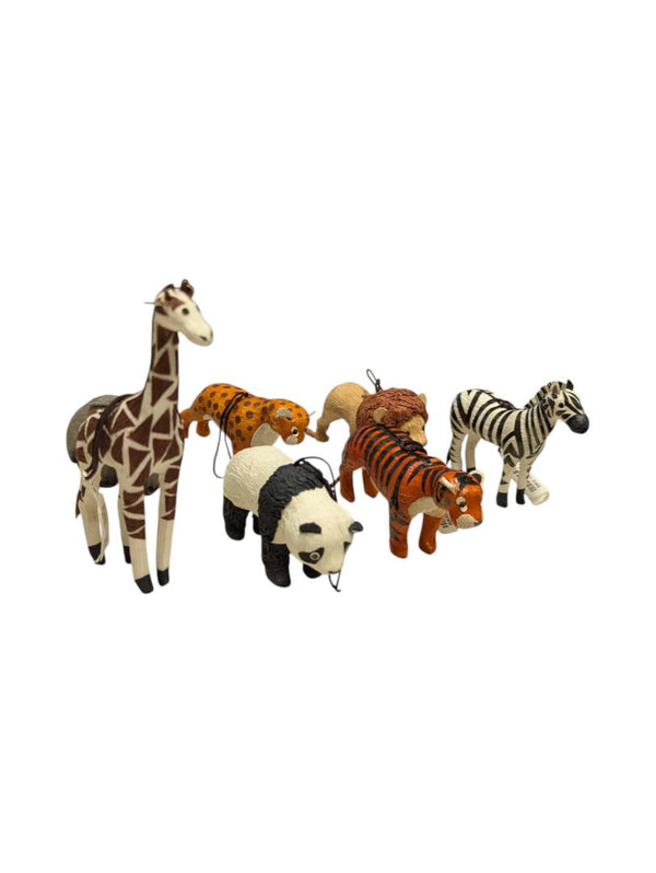 Paper Mache Animal Ornament (Bundle of 8)