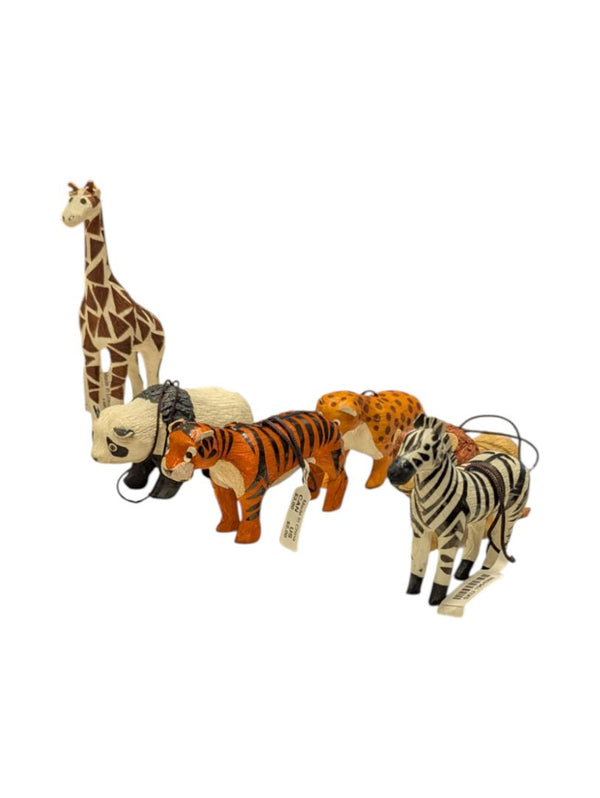 Paper Mache Animal Ornament (Bundle of 8)