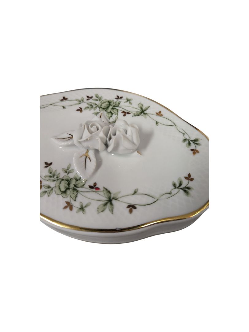 Vintage Hollohaza Hungary Porcelain China Set (set of 3)