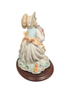 A. Belcari Girl and Dog Capodimonte Porcelain Sculpture