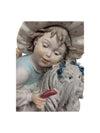 A. Belcari Girl and Dog Capodimonte Porcelain Sculpture
