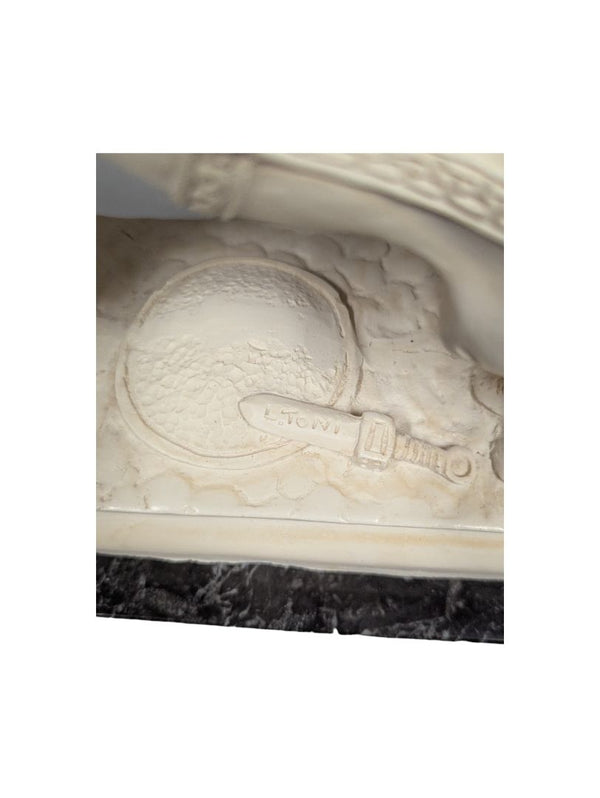 Lorenzo Toni - Roman Gladiator on Chariot Alabaster Statue