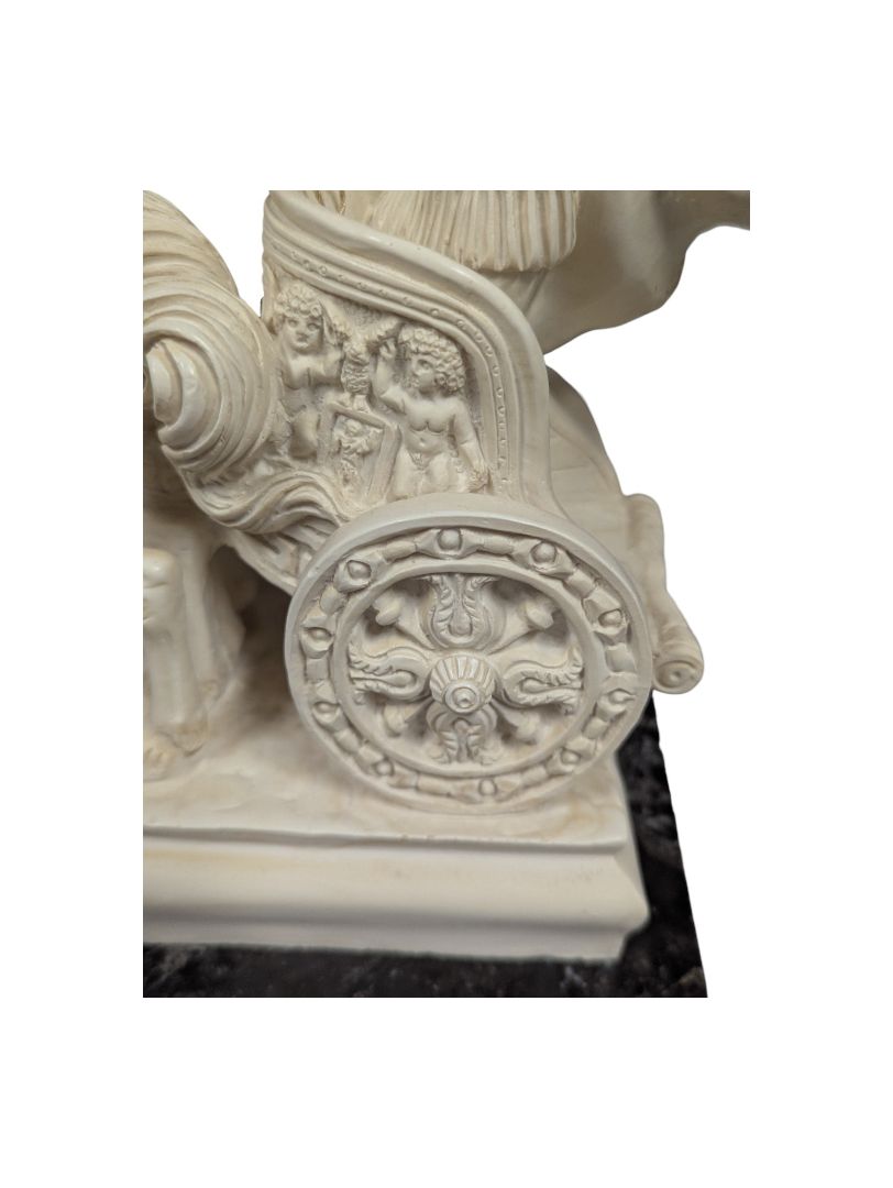 Lorenzo Toni - Roman Gladiator on Chariot Alabaster Statue