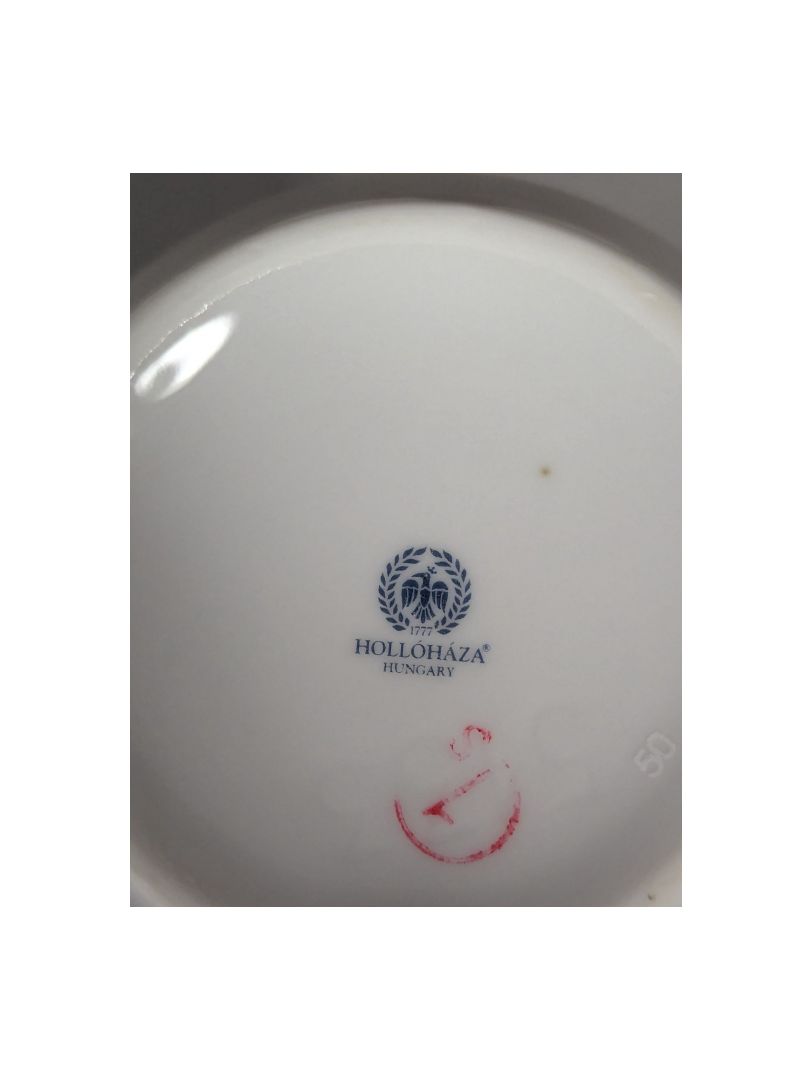 Vintage Hollohaza Hungary Porcelain China Set (set of 3)