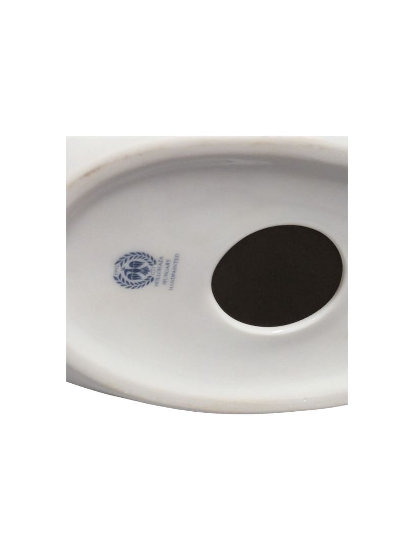Hollohaza Hungary Hand Painted Porcelain Swan