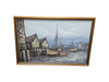 Florence Wilkins Furst Fishing Boats Oil Painting