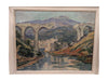 View of Brigde in Palaiseau, Paris Original Oil Painting by Daniel Bekking