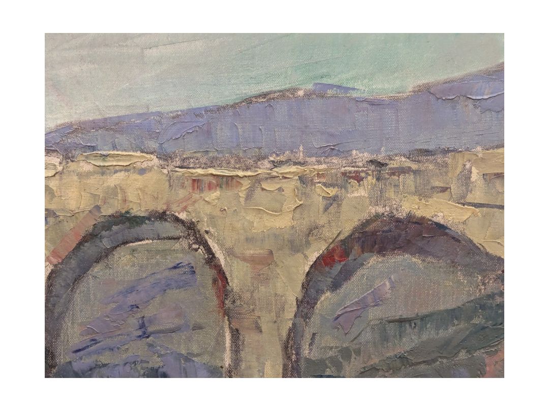 View of Brigde in Palaiseau, Paris Original Oil Painting by Daniel Bekking