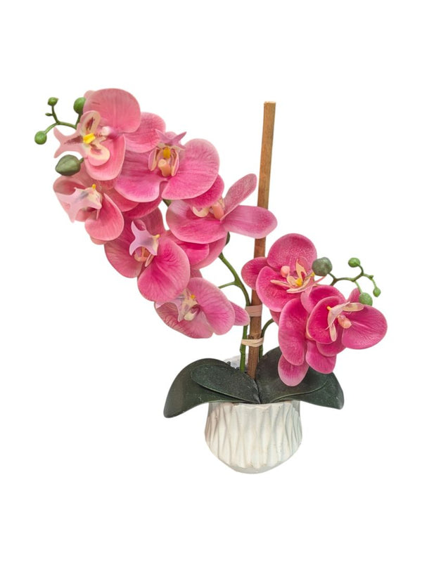 Faux Flower Phalaenopsis Orchid in Pot