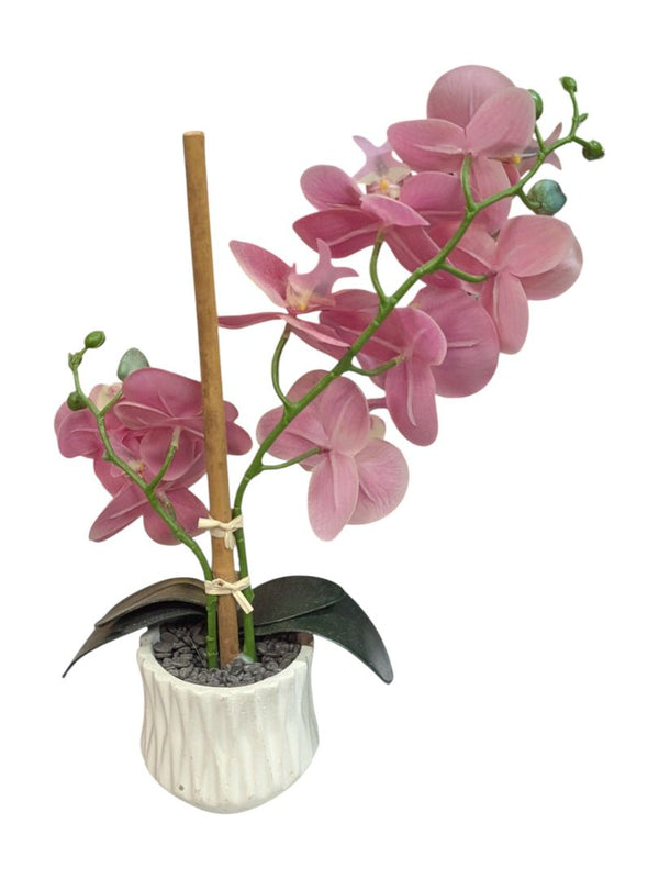 Faux Flower Phalaenopsis Orchid in Pot