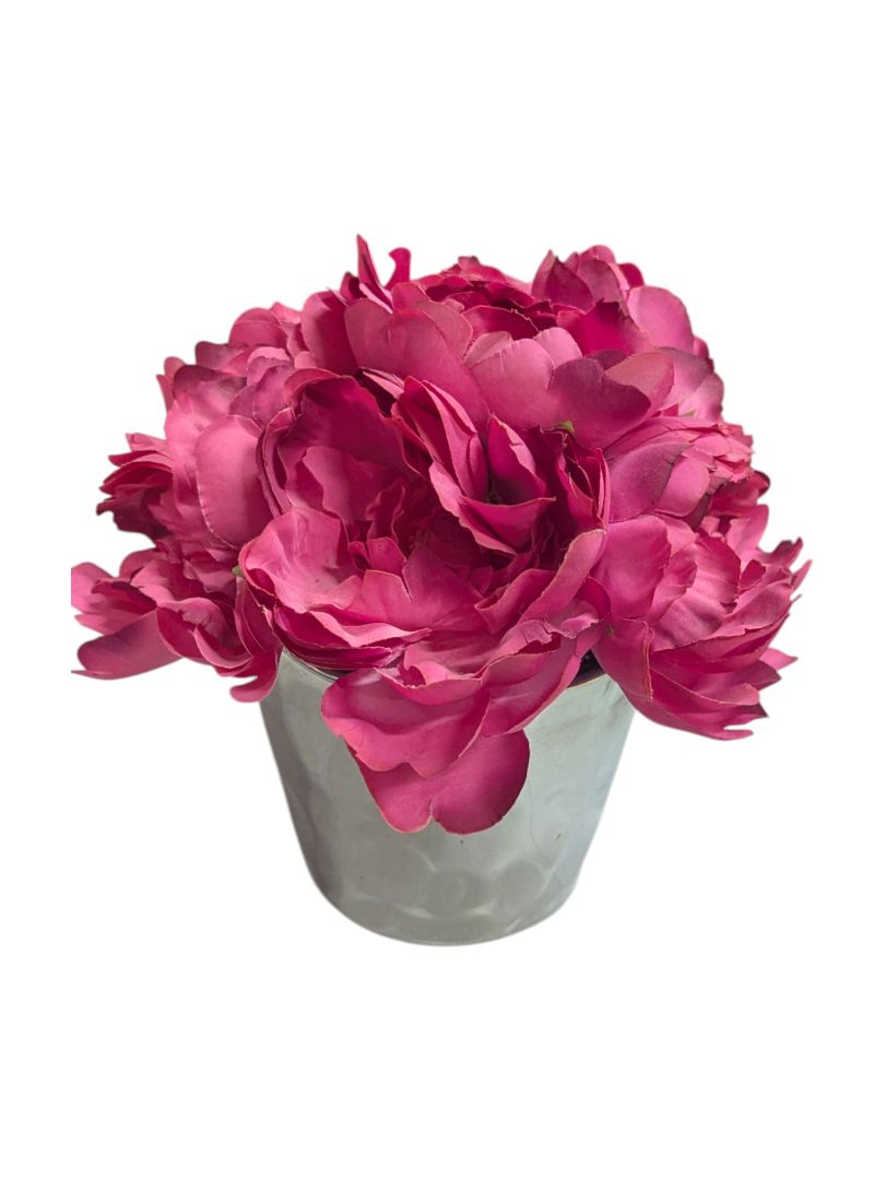 Faux Flower Peony Bundle in Pot